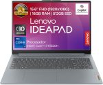 لينوفو لابتوب ايديا باد سليم 3 15IRH8 | شاشة 15.6 انش FHD انتل كور i7-13620H 16GB RAM 512GB SSD | كاميرا FHD 1080p | ويندوز 11/رمادي اركتيك (UPGRADE)