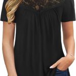 تي شيرت عصري باكمام قصيرة ورقبة على شكل حرف V للنساء من اس تي اتش اكس واي فايث، بلايز كاجوال انيقة