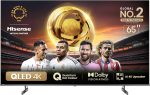 تلفزيون هايسنس الذكي QLED مقاس 65 بوصة E7N - ألوان Quantum Dot، صورة AI، Dolby Vision، Dolby Atmos، مشاركة على التلفزيون، التحكم الصوتي، نتفليكس، ديزني، 65E7N (إصدار الإمارات العربية المتحدة 2024)