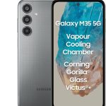 سامسونج جوال جالكسي M35 5G (رمادي ثاندر، ذاكرة RAM 6GB، تخزين 128GB) | زجاج غوريلا كورنينج فيكتوس+| درجة انتوتو 595K + | غرفة تبريد بخار | بطارية 6000mAh | شاشة سوبر اموليد 120Hz | بدون شاحن