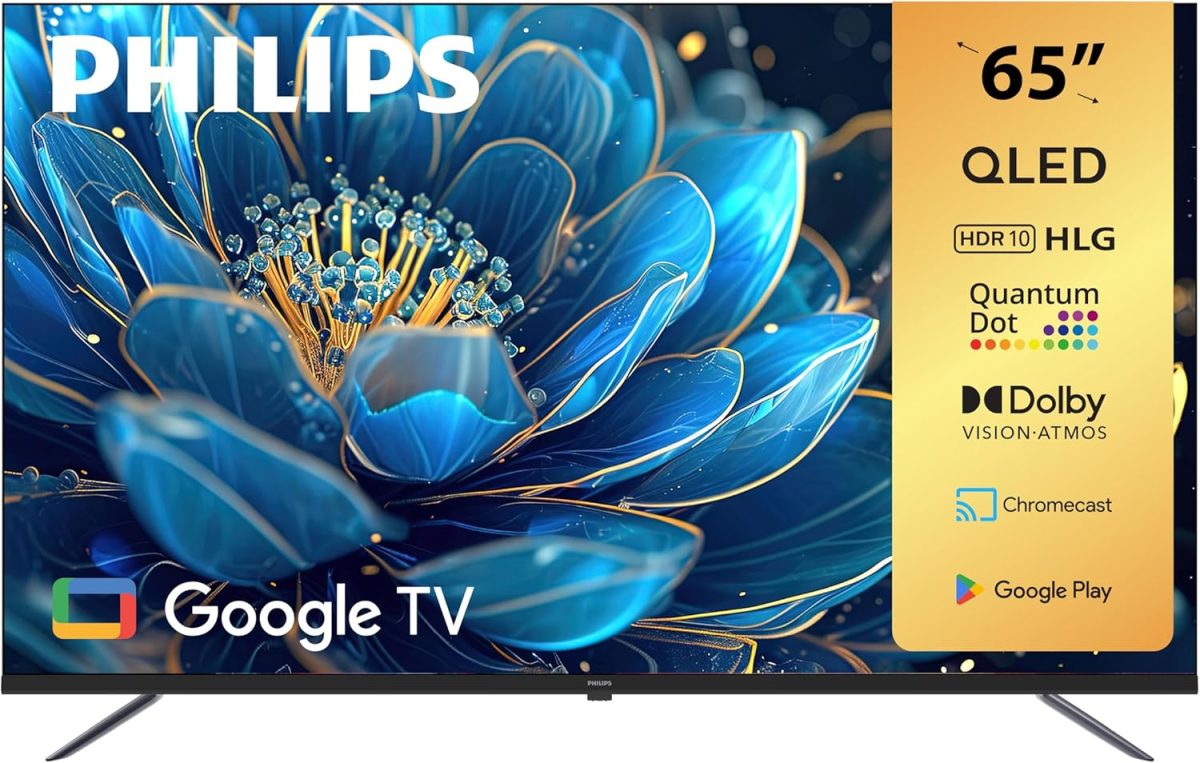 فيليبس (موديل فلاج شيب) تلفزيون ذكي فاخر QLED جوجل 65 بوصة | ضمان عالمي | دولبي فيجن واتموس | معالج صور متقدم | تلفزيون QLED جوجل الذكي مع ميزات فائقة الدقة