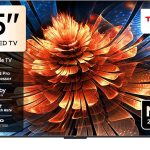 TCL تلفزيون ذكي 65 بوصة 4K QD-Mini LED ملون كوانتوم كريستال HDR 10+ للالعاب جوجل، معدل تحديث اصلي 144Hz، اونكيو 2.1 هاي فاي، دولبي اتموس، وضع الذكاء الاصطناعي، جيم ماستر-65Q6C (موديل 2025)