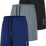 شورت رياضي للرجال من زوفلاي سريع الجفاف للتمارين الرياضية والجري وكرة السلة مع جيوب 3/5 قطع