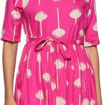 أمازون براند - ام واي اكس فستان كورتا ايه لاين مطبوع بنصف كم للنساء (SS20MYXCORE25)