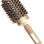 فرشاة تجفيف شعر دائرية حرارية نانو ايونية | فرشاة شعر سيراميك احترافية لتصفيف الشعر | فرشاة تجعيد الشعر المستديرة | مشط شعر دائري رائع للتجفيف والتصفيف والتمليس والتجعيد (53 ملم)