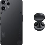 جوال سي ام اف 2 برو 8GB 256GB اسود، ميديا تيك ديمنستي 7300 برو 5G، ثنائي شرائح الاتصال، AMOLED LTPS مرن، حجم الشاشة 6.75 انش، 1080 × 2392، ثلاث كاميرات كاميرا خلفية 50+50+8MP، امامية 16MP اسود + بادز