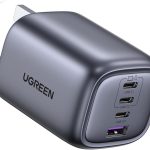 يوجرين شاحن USB C 2025 قابل للطي بـ4 منافذ 65 واط بمنفذ USB نوع C متوافق مع ماك بوك برو/اير، اتش بي/ديل/لينوفو، ايباد برو/اير، ايفون 16 برو، 45 واط جالكسي اس 25 الترا الخ