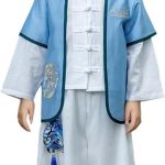 طقم ملابس هانفو على الطراز الصيني للاولاد مكون من قميص وسروال من قطعتين بدلات صيفية قديمة لاداء الاطفال والطلاب بتصميم عصري هانفو للاولاد