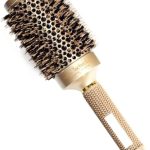 فرشاة تجفيف شعر دائرية حرارية نانو ايونية | فرشاة شعر سيراميك احترافية لتصفيف الشعر | فرشاة تجعيد الشعر المستديرة | مشط شعر دائري رائع للتجفيف والتصفيف والتمليس والتجعيد (53 ملم)