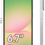 سامسونج هاتف ذكي جالكسي ايه 56 الجيل الخامس 5G، ذاكرة تخزين 256GB، ذاكرة RAM 12GB، 6 تحديثات لنظام التشغيل، شاشة كبيرة، عمر بطارية طويل (اصدار عالمي) (رمادي فاتح رائع)