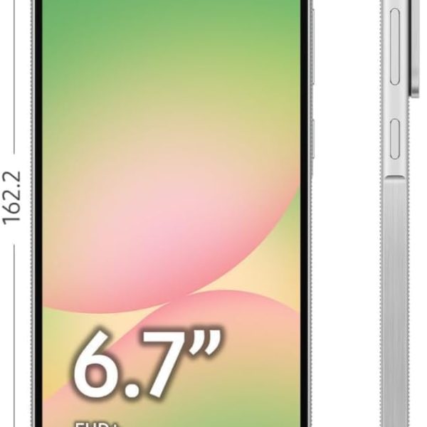 سامسونج هاتف ذكي جالكسي ايه 56 الجيل الخامس 5G، ذاكرة تخزين 256GB، ذاكرة RAM 12GB، 6 تحديثات لنظام التشغيل، شاشة كبيرة، عمر بطارية طويل (اصدار عالمي) (رمادي فاتح رائع)
