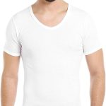 BYC فانلة داخلية للرجال (رقبة على شكل حرف V)- ابيض