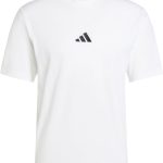 اديداس تي شيرت اسنشيالز للرجال بشعار صغير من قماش الجيرسي