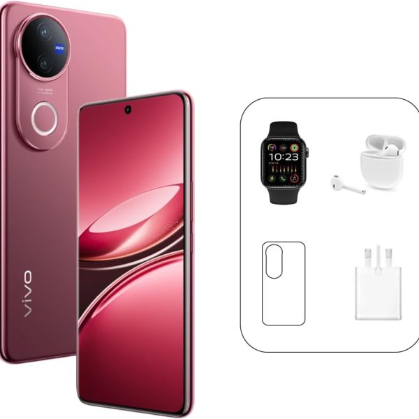 فيفو V50 5G - انكورا ريد 12 + 512GB | كاميرا زيس 50MP | شاشة AMOLED منحنية ثلاثية الابعاد 120Hz | 6000mAh | IP69 بطارية 4Y | استبدال الشاشة لمدة 455 يومًا، ضمان 24 شهر - نسخة الامارات العربية المتحدة