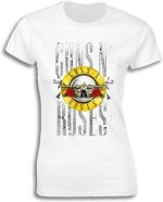 Ay Cabron™ G... And Roses | Rock Band | Guns n' R... شعار بحروف كبيرة | تي شيرت قطني لفرقة الموسيقى للنساء