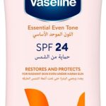 لوشن للجسم اسنشيال من فازلين لتوحيد لون البشرة بالاشعة فوق البنفسجية مع فيتامين B3 لبشرة فاتحة ومتجانسة اللون، 400 مل