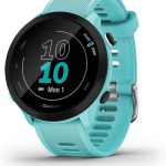 جارمين ساعة فورانر 55 الذكية للركض بنظام تحديد المواقع العالمي GPS بعمر بطارية لمدة اسبوعين، خفيفة الوزن ومريحة | معدل ضربات القلب على المعصم وتتبع الصحة والعافية