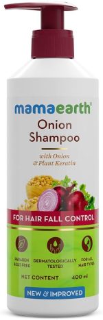 Mamaearth Onion Shampoo for Hair Growth & Hair Fall Control with Onion Oil & Plant Keratin 4ml