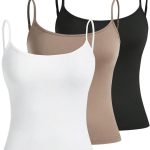 طقم بلوزة بحمالات رفيعة بدون اكمام وقبة مفتوحة للنساء مكونة من 3 قطع من جورجليتر