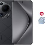 هواوي هاتف ذكي بورا 70 الترا بشاشة HD OLED مقاس 6.8 انش، كاميرا منبثقة فائقة الإضاءة، لقطة فائقة السرعة، شحن فائق 100 واط، 16GB+512GB، اسود + 'هواوي Freebuds PRO3' + '6 أشهر هواوي Care+'