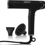 كلارا مجفف شعر ايونيك شاين بوست باور - مجفف شعر سريع الجفاف 2000 واط مع محرك ايوني، تقنية مضادة للذباب ومعزز اللمعان - 3 اعدادات للحرارة والطاقة، تنظيف تلقائي وشنطة سفر، اسود