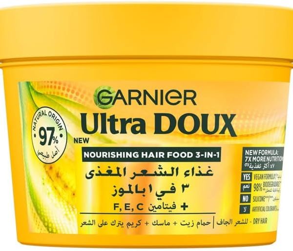 غذاء الشعر المغذي الترا دوكس من غارنييه - ماسك للشعر 390 مل