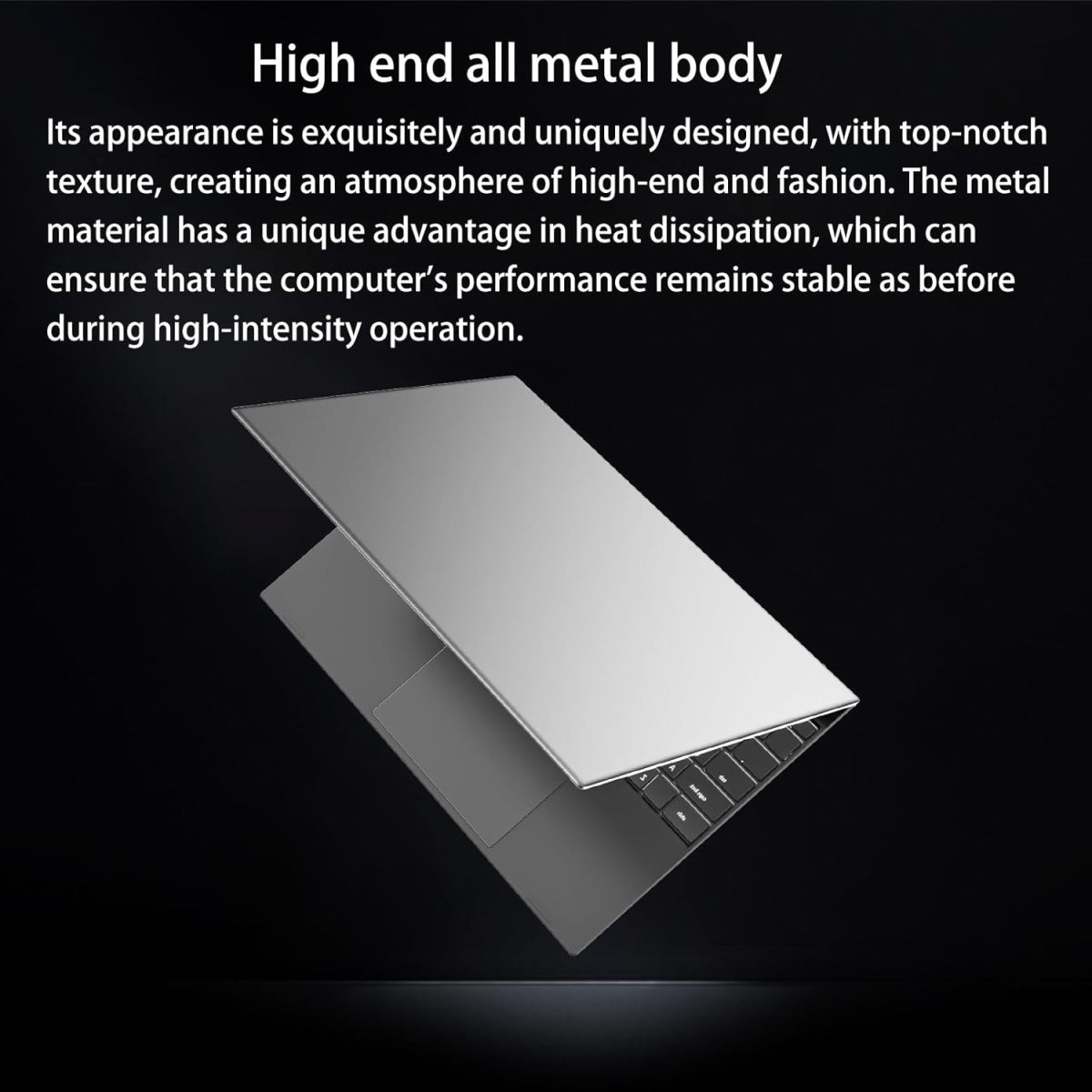⁦Morostron 15.6 Inch Touch Laptop with Full Metal Housing High-End 16GB DDR4+512GB SSD, Quad-Core N95 3.4GHz Processor, 1920×1080 Full HD IPS Screen⁩ - الصورة ⁦7⁩
