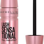 ماسكارا مايبيلين نيويورك فوليوم، قابلة للغسل، تأثير مروحة كامل، رموش طويلة، خالية من التكتل، رموش رائعة، أسود للغاية