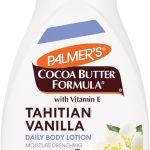 بالمرز لوشن الجسم تاهيتي فانيليا بتركيبة زبدة الكاكاو، 8.5 اونصة، لوشن مرطب يومي للبشرة الجافة مع زبدة الشيا وفيتامين E، يرطب ويحمي ويساعد على توفير رطوبة عميقة لمدة 48 ساعة