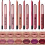 مجموعة ملمع شفاه مات من ازوني، مجموعة من 12 قطعة من قلم تحديد شفاه مات واحمر شفاه سائل، كوب غير لاصق 6+6، مقاوم للماء والتلطخ، مجموعة هدايا مكياج شفاه تدوم طويلا للنساء والفتيات، احمر