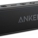 مكبر صوت من انكر ساوند كور 2 محمول ويعمل بتقنية البلوتوث 5 مع صوت ستيريو بقوة 12 واط وباساب ومقاوم للماء بمعيار IPX7 ويعمل لمدة 24 ساعة لاسلكيًا، مكبر صوت للمنزل والخارج واثناء السفر