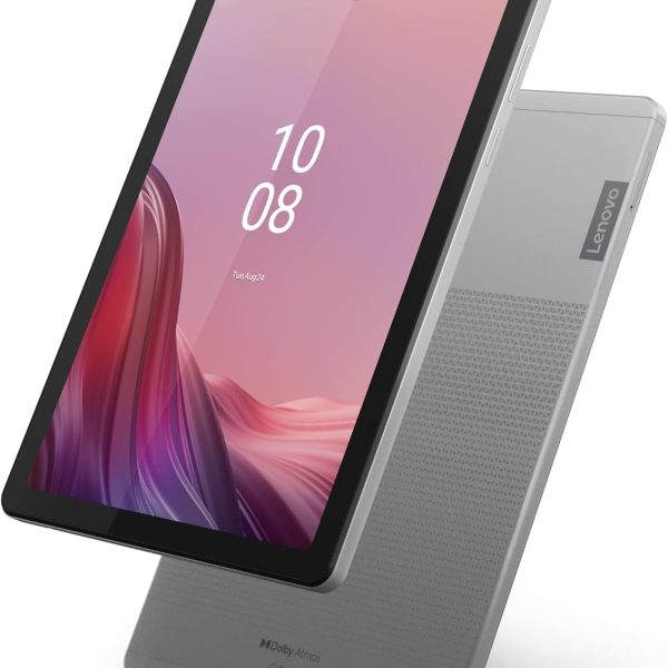لينوفو تاب M9 مع حافظة شفافة وطبقة واقية، 9 HD (1340x800) IPS 400 نيت مضادة للبصمات، شاشة تعمل باللمس، معالج ميديا تيك هيليو G80، ذاكرة RAM 4GB، SSD 64GB، اندرويد 12 - [ZAC30052AE]، رمادي اركتيك