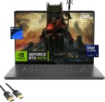 اسس لابتوب العاب روج زيفيروس G16، شاشة OLED 16 انش 240Hz، كور الترا 9 185H (حتى 5.1GHz)، جيفورس RTX 4070، 16GB DDR5، 2TB PCle 4.0، واي فاي 6E، كيبورد باضاءة خلفية، TB 4، HDMI، كيبل PDG HDMI، ويندوز 11