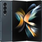 سامسونج جوال جالكسي زد فولد 4 شبكة الجيل الخامس 5G (شريحتين اتصال وايسيم) 7.6 انش، ذاكرة روم 512 جيجا، ذاكرة رام 12 جيجا، SM-F936B - رمادي واخضر - اصدار عالمي