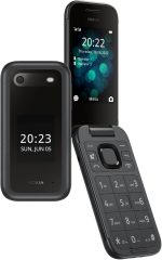 نوكيا 2260 فليب، شاشة 2.8 انش، ازرار كبيرة، صوت كبير، تكبير واجهة المستخدم، زر طوارئ، وظيفة دوران لادارة المكالمات، كاميرا خلفية - اسود