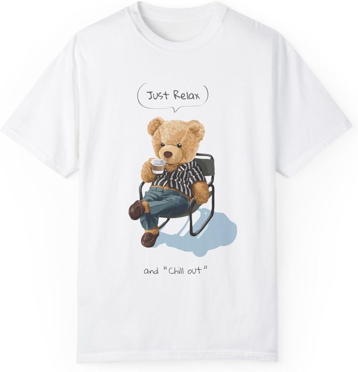 تي شيرت مطبوع عليه عبارة Just Relax Designer Bear Ralph Bear Lauren Bear Bootleg للجنسين للرجال والنساء G977