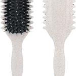 فرشاة شعر مجعدة، فرشاة تحديد وإيدج ليفت - اداة تصفيف 5 في 1 لتجعيد الشعر وتموجات ولفائف خالية من التجعد، بيج