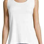 تي شيرت Hanes النسائي من القطن المضلع الصغير