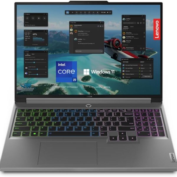 لينوفو لابتوب ليجن 5 16IRX9 بشريحة الذكاء الاصطناعي، شاشة 16 انش 2K 100% sRGB 165Hz، كور i7-13650HX، ذاكرة RAM 16GB، 512GB SSD، RTX 4060 8GB GDDR6، RGB انجليزي عربي ويندوز 11، رمادي لونا [83DG00CVAX]