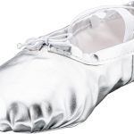 حذاء رقص يوجا من الجلد المسطح من MSMAX للأطفال (للأطفال الصغار/الأطفال الصغار/الأطفال الكبار)