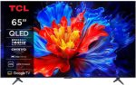 TCL تلفزيون 65 بوصة QLED 65P8K، HDR10+، تلفزيون جوجل، دولبي فيجن اتموس، معالج AiPQ، 144Hz، نظام اونكيو 2.1 هاي فاي، دولبي فيجن HDR، هيكل نحيف ويوني- 65P8K (موديل 2025)