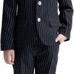 طقم بدلة للاولاد مكون من قطعتين مكون من بليزر وبنطلون كاروهات وملابس ترفيهية او ملابس حفلات الزفاف