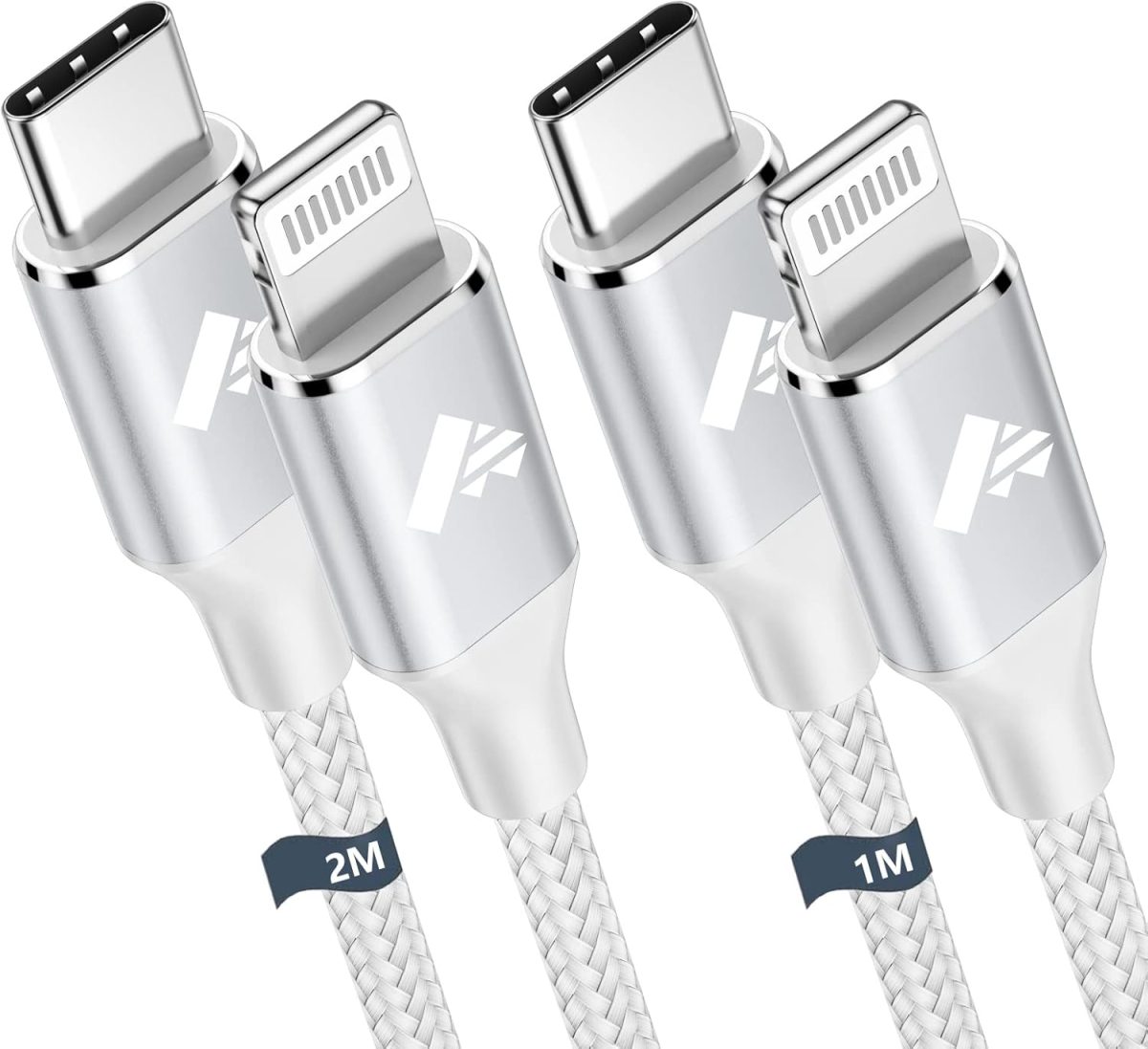 اييونوس كيبل USB C الى لايتنينج [عبوتان بطول 1 متر + 2 متر] كيبل شحن سريع USB-C لايفون معتمد من ابل متوافق مع ايفون 14 13 12 11 برو ماكس ميني XR XS 8 بلس وايباد