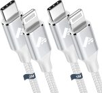 اييونوس كيبل USB C الى لايتنينج [عبوتان بطول 1 متر + 2 متر] كيبل شحن سريع USB-C لايفون معتمد من ابل متوافق مع ايفون 14 13 12 11 برو ماكس ميني XR XS 8 بلس وايباد