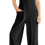 جمبسوت للبنات من بيسيرباي بدون اكمام مع سروال طويل ورباط واساور اكمام فضفاضة مع جيوب 5-14 سنة