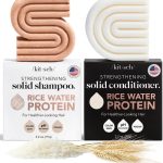 لوح شامبو وبلسم رايس من كيتش لنمو الشعر، بار شامبو وبلسم الارز لتقوية وتنظيف وترطيب ماء الارز النباتي وصابون البلسم، مجموعة من قطعتين