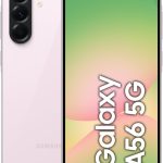 سامسونج هاتف ذكي جالكسي ايه 56 الجيل الخامس 5G، ذاكرة تخزين 256GB، ذاكرة RAM 12GB، 6 تحديثات لنظام التشغيل، شاشة كبيرة، عمر بطارية طويل (اصدار عالمي) (لون زهري رائع)