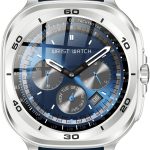 ساعة ذكية سويس ميليتاري DOM7 1.4 انش AMOLED، مكالمات بلوتوث، متعددة اللغات، تتبع الصحة والرياضة، شحن لاسلكي، بطارية 7 ايام، IP67، متوافقة مع iOS/Android، اطار فضي مع سوار ازرق