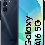 سامسونج جوال جالكسي ايه 16 الجيل الخامس 5G، هاتف ذكي يعمل بنظام اندرويد، ثنائي شرائح الاتصال، ذاكرة RAM 4GB، تخزين 128GB، ازرق واسود (اصدار الامارات العربية المتحدة)