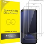 جيتك شاشة حماية لموبايل سامسونج جالاكسي S24 FE، طبقة من الزجاج المقوى، متوافقة مع معرف بصمة الاصبع، HD شفاف، عبوة من 3 قطع